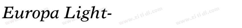 Europa Light字体转换